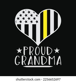Thin Gold Line 911 Dispatchers Proud Grandma svg