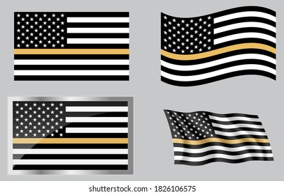 Thin Gold Line Dispatch Flag