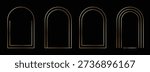thin golden arch frame set gold arc border collection