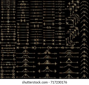 Thin golden design elements