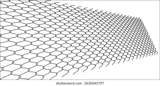 Thin Graphene Honeycomb Lattice Structure in Angled Perspective View
