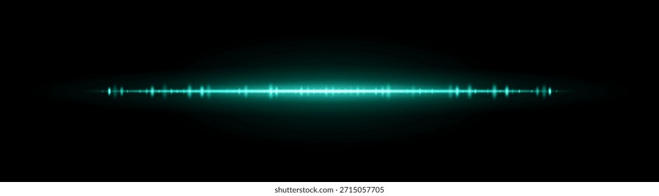 Delgada llamarada Horizontal verde con partículas brillantes y movimiento sutil. Ideal para efectos digitales, superposiciones, imágenes de ciencia ficción y aspectos destacados del diseño.