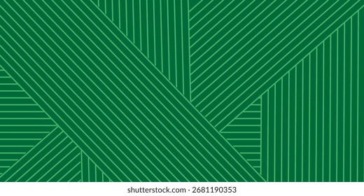 Thin Green Line Doodle Seamless Pattern, Retro Abstract Wallpaper, Creative Abstract Background with Green Waves
