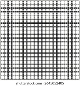 Thin grid layout. Detailed square pattern. Black and white mesh. Vector diagram structure.