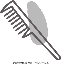Thin haircomb, illustration, vector on a white background.