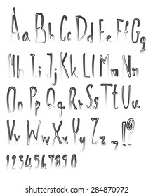 Thin Hipster Alphabet Hand-drawn.