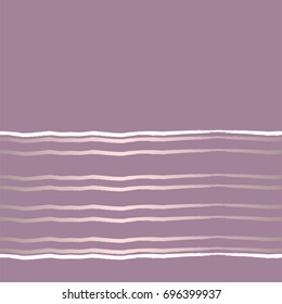 Thin horizontal striped seamless pattern. Pastel dark rose  background with golden and white stripes. Vector. Artistic backdrop for wallpaper, packaging paper, textile, print, furniture, home decor