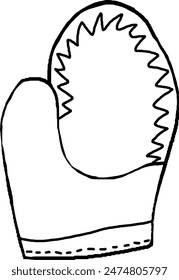 Thin icon. Bath mitt, massage glove.