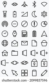 thin icon. thin icon design for UI and website purposes