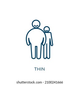 thin icon. Thin linear thin outline icon isolated on white background. Line vector thin sign, symbol for web and mobile