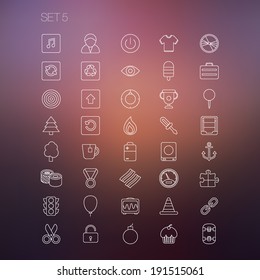 Thin Icon Set 5