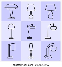 THIN ICON. a set of Thin Icon lights with a variety of diverse and simple designs