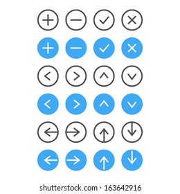 Thin Icon Set. Navigation And List Management. Vector