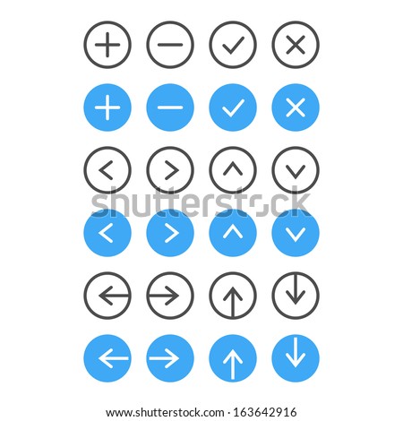 Thin Icon Set. Navigation And List Management. Vector