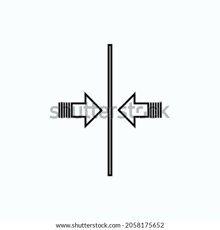 Thin Icon. Slim, Flimsy Symbol  - Vector.