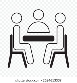 Thin Icon Training, Business Presentation and Seminar or Coaching. Such Line Sign as Classroom and Trainer. Custom Vector Pictogram EPS 10 for Web in Outline Style on White Background Editable Stroke.