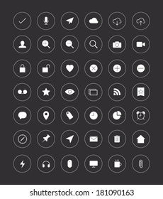 Thin Icons Set