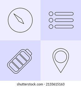 iconos finos. un conjunto de iconos finos simples para interfaces de interfaz de usuario y de aplicación