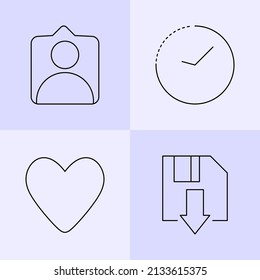 thin icons. a set of simple thin icons for UI and application interfaces