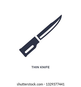 thin knife icon. Simple element illustration from bistro and restaurant concept. thin knife editable symbol design on white background. Can be use for web and mobile.
