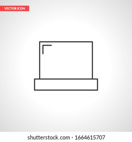 thin laptop vector screen vector, balance, measurement icon line linear style on the background. Best icon 10 eps illustration