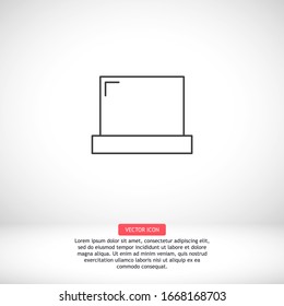 thin laptop vector screen vector, balance, measurement icon line linear style on the background. Best icon 10 eps illustration