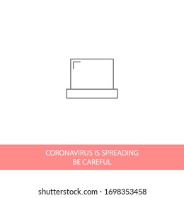 thin laptop vector screen vector, balance, measurement icon line linear style on the background. Best icon 10 eps illustration