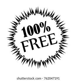 Thin line 100% free label icon
