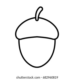 thin line acorn icon
