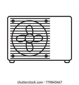 Thin line air conditioner icon