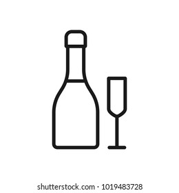 Thin line alcohol icon for mobile concepts and web apps.. Modern infographic logo and pictogram.