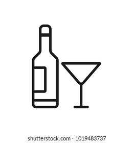 Thin line alcohol icon for mobile concepts and web apps.. Modern infographic logo and pictogram.