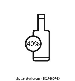 Thin line alcohol icon for mobile concepts and web apps.. Modern infographic logo and pictogram.