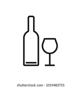 Thin line alcohol icon for mobile concepts and web apps.. Modern infographic logo and pictogram.