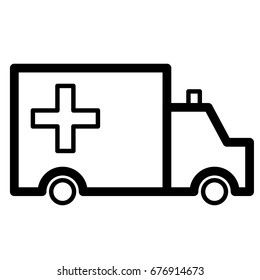thin line ambulance icon