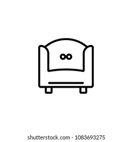 thin line armchair icon