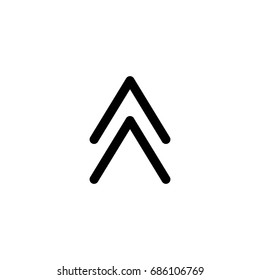 Thin line arrow icon. Vector illustration isolated on a white background. Simple outline pictogram of arrow.