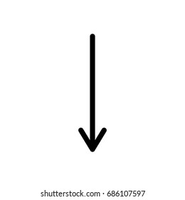 Thin line arrow icon. Vector illustration isolated on a white background. Simple outline pictogram of arrow.