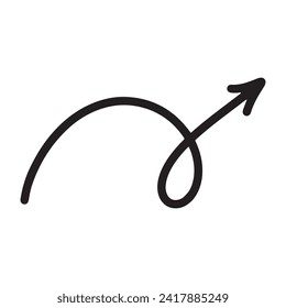 Thin line arrow. vector illustration.