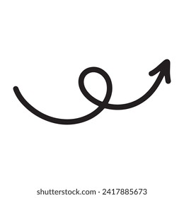 Thin line arrow. vector illustration.