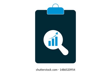 thin line assessment auditing icon. concept of annual taxes, seo, scrutiny info list page evaluation, web analytics service, glass. flat style trend modern logotype graphic design on white background