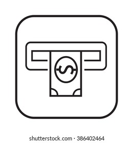 Thin Line Atm Icon Illustration design