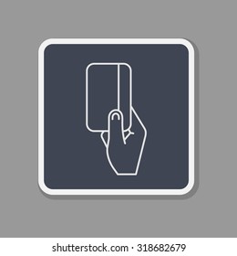 Icono Web ATM de línea delgada