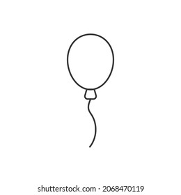Thin line balloon icon. festival, wedding greeting card, summer items, celebrate, surprise. Stock vector illustration isolated on white background