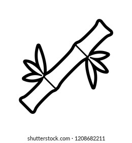 Thin line bamboo icon