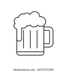 Thin Line Beer vector icon