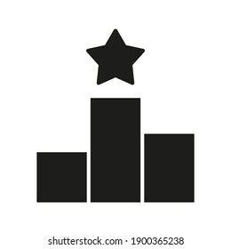 thin line black logo like simple star up. concept of company growth prediction or personal mission on white background color editable