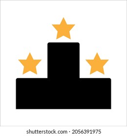 thin line black logo like simple star up. concept of company growth prediction or personal mission on white background color editable