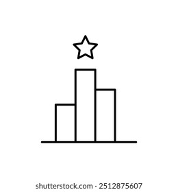thin line black logo like simple star up. trendy style illustration for web and app..eps