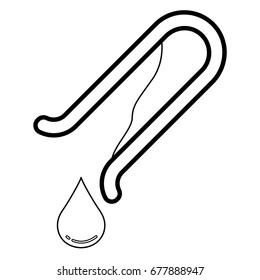 thin line Blood, dropper, laboratory, pipette icon